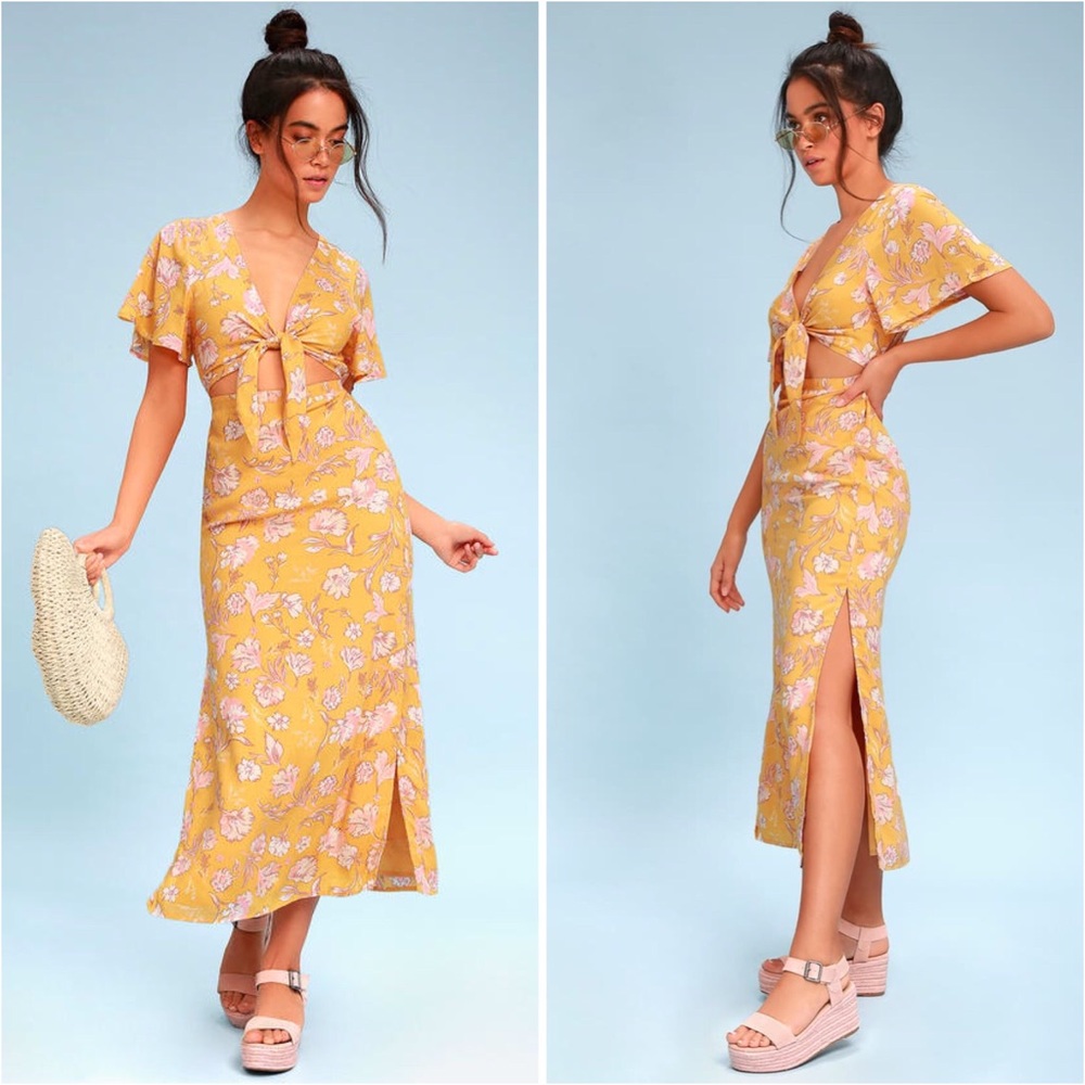 AMUSE SOCIETY - BOHEMIAN RHAPSODY TIE-FRONT DRESS